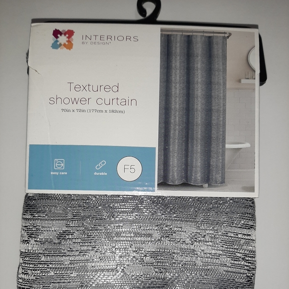 Interiors by Design Textured Shower Curtain - Picture 2 of 5